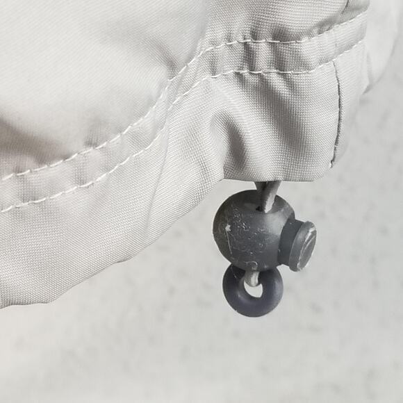 Nike Windbreaker Jacket Mens Large Gray Full Zip Mesh Lined Black Piping Swoosh - Picture 6 of 16